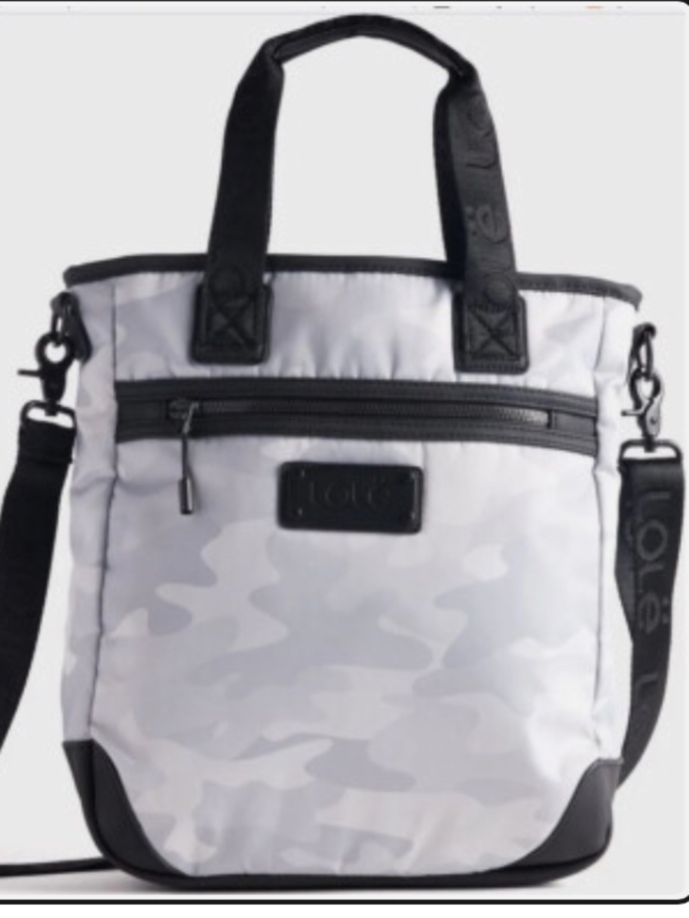 Lole White Grey Camo Tote